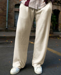 Cream baggy pants for men
