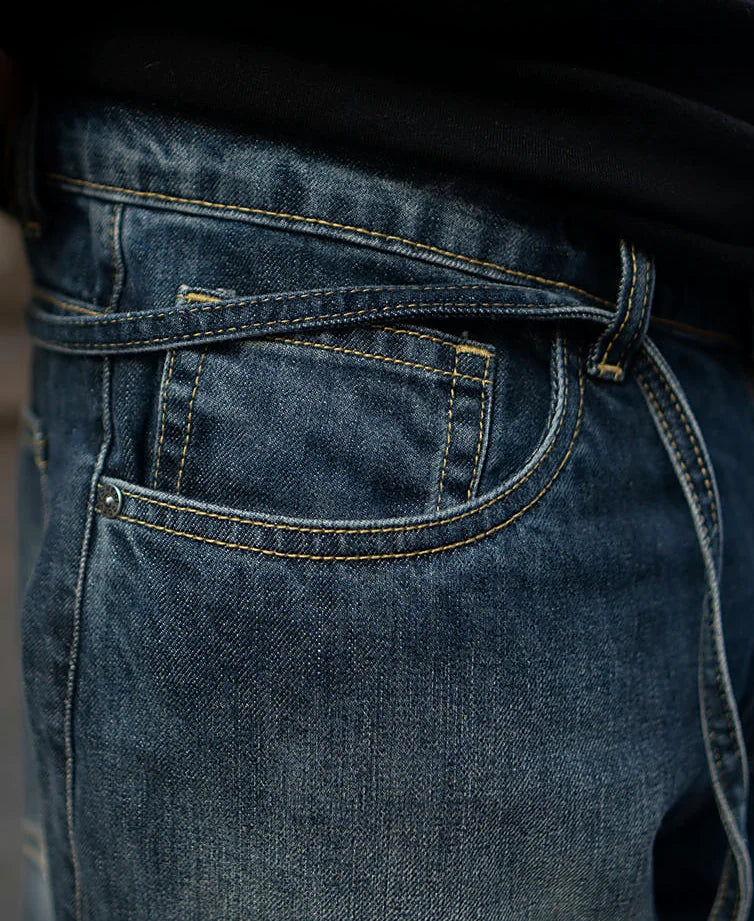 Dark Blue Baggy Fit Denim Jeans