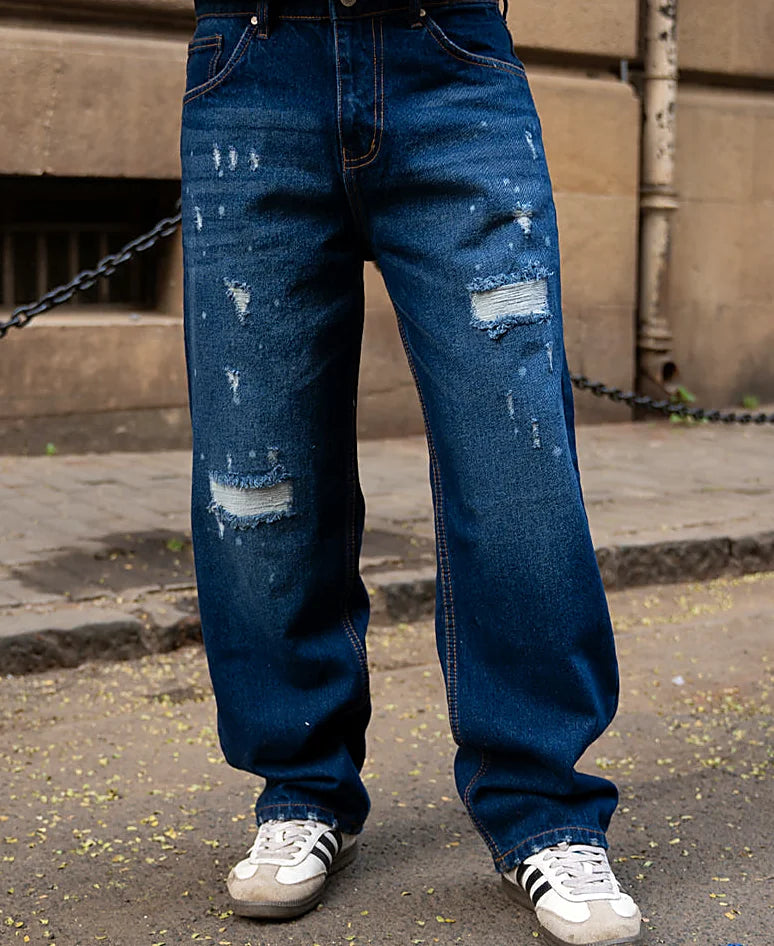 Baggy jeans for men in blue