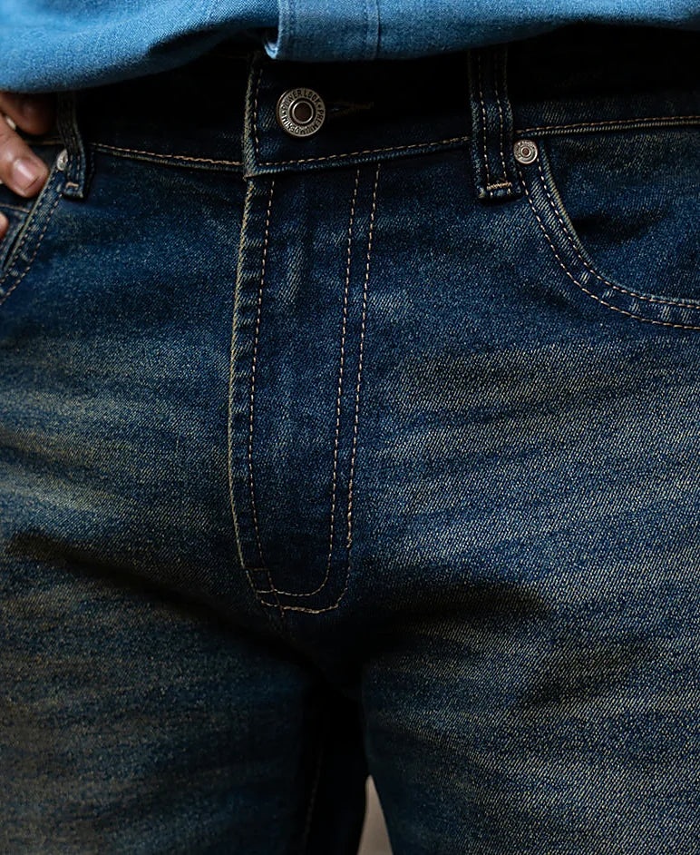 Dark Blue Tinted Bootcut Jeans