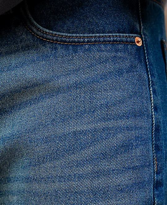 Dark Blue Washed Baggy Fit Jeans
