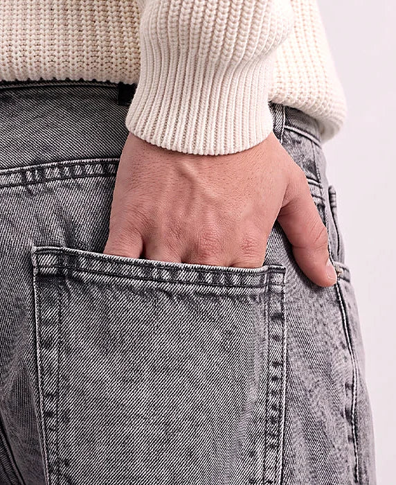 Baggy jeans for men in grey