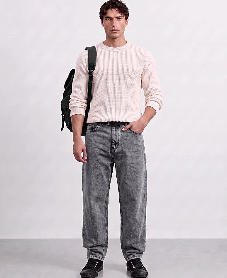 Dark Grey Baggy fit Denim Jeans