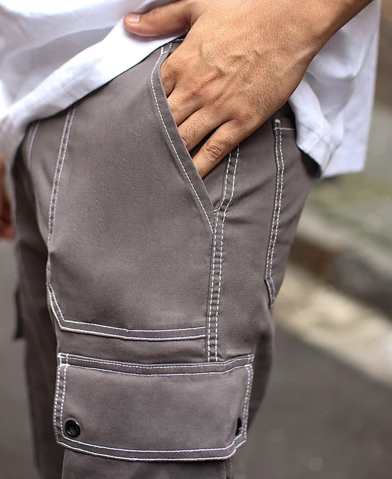 Jeans in grey, baggy fit
