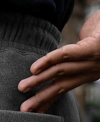 Dark Grey Melange Baggy Trackpant