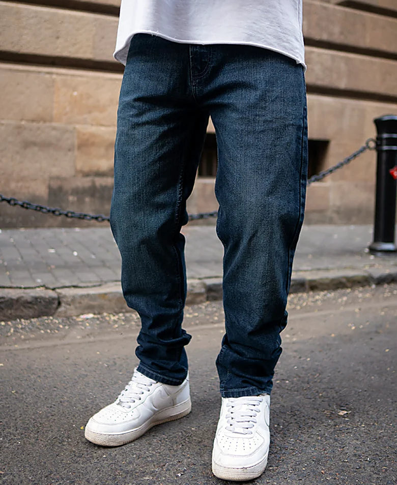 Pair of a neutral tone jeans