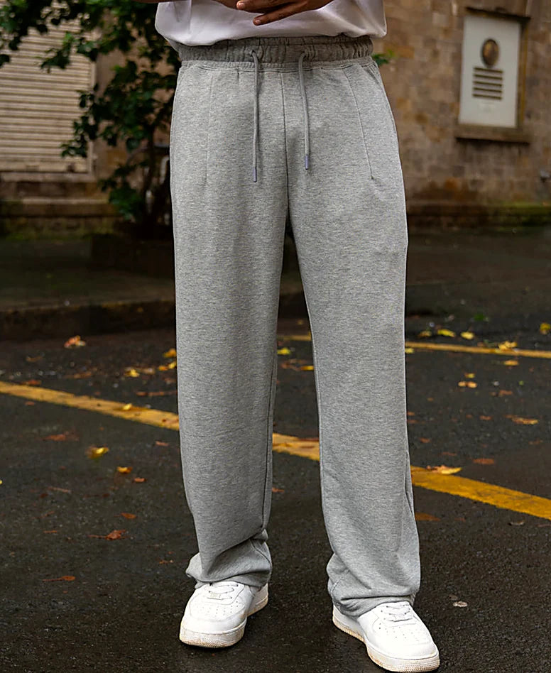 Grey pants with a baggy leg