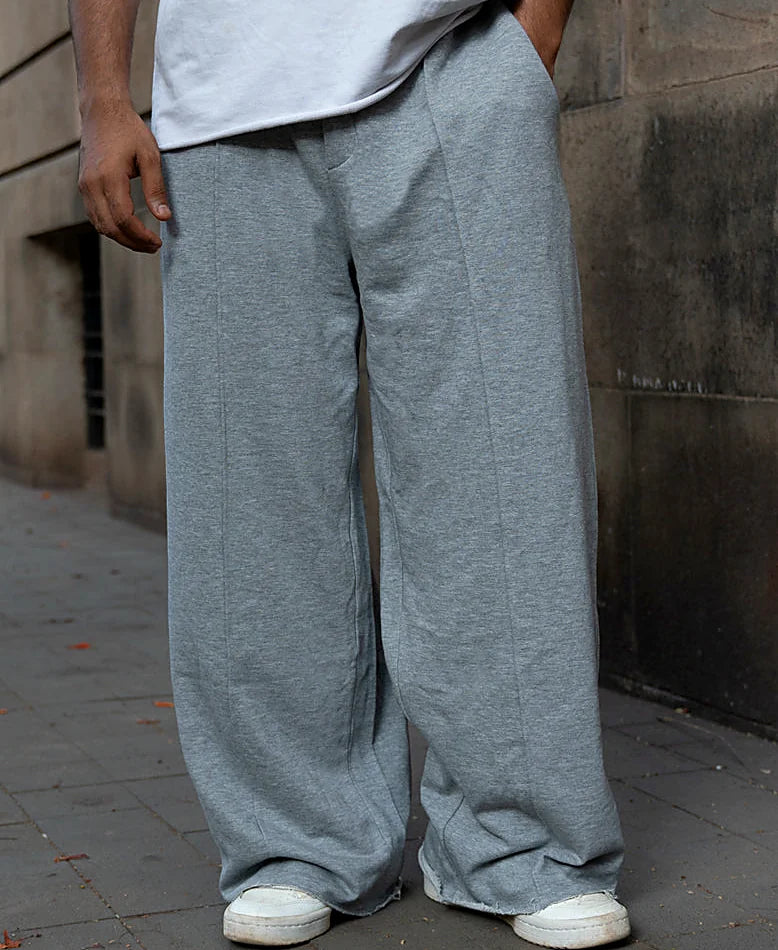 Baggy pants for men in grey