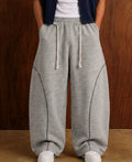Pants in grey, baggy fit