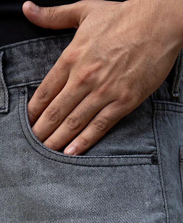 Grey Ombre Baggy Jeans
