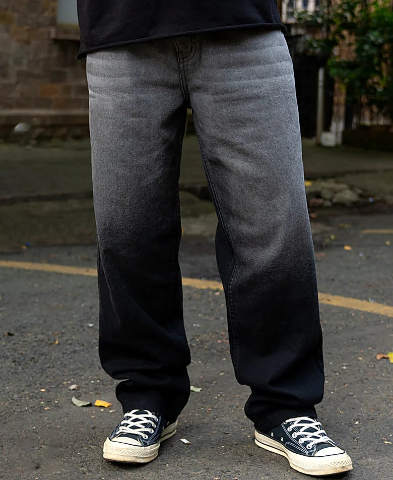 Jeans in grey, baggy fit