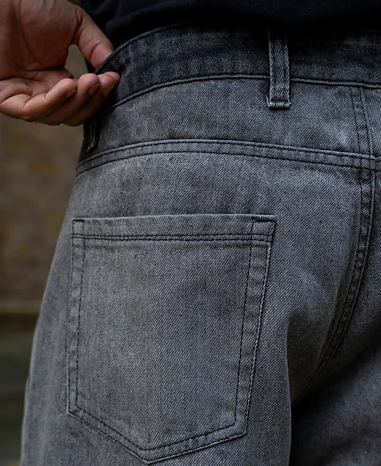 Grey Ombre Baggy Jeans