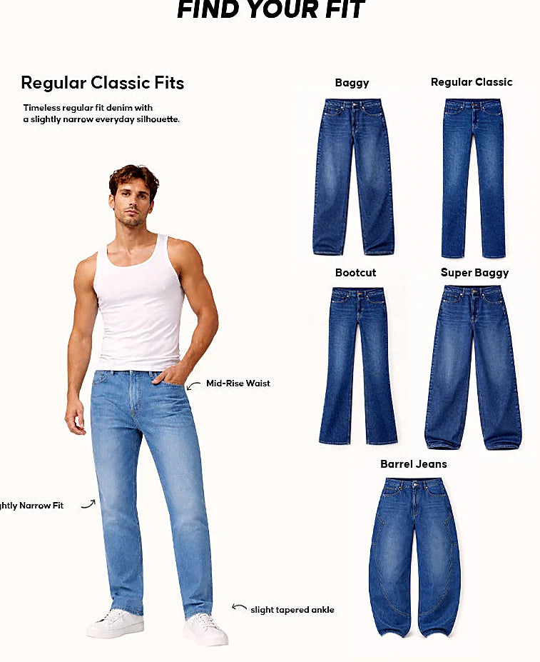 Grey Regular Fit Basic Denim Jeans