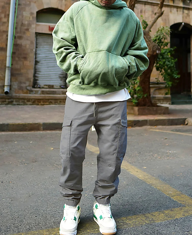 Grey Regular Fit Cargo Pant