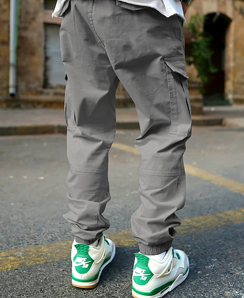 Grey Regular Fit Cargo Pant