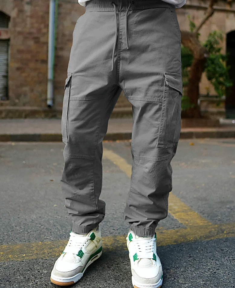Regular pants for men in grey