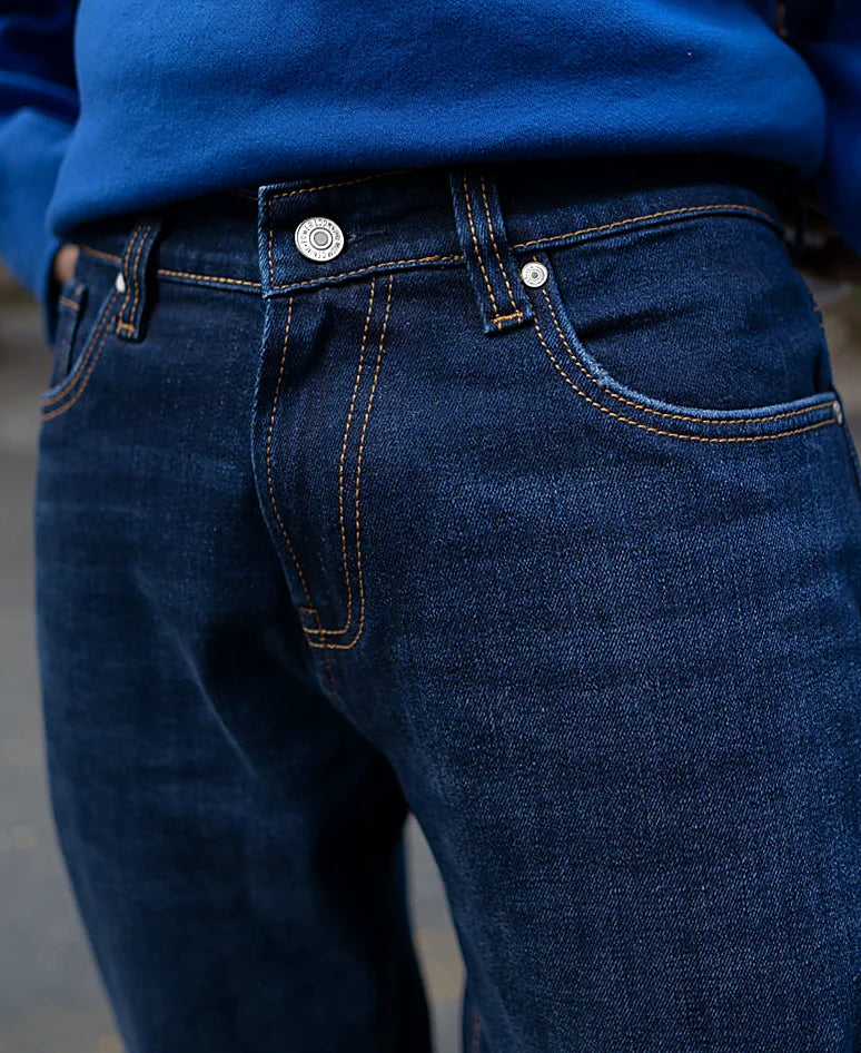 Pair of a neutral tone jeans