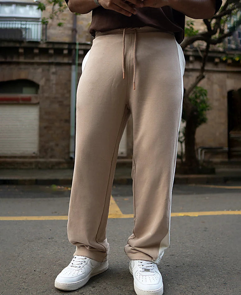 Pants in beige, baggy fit