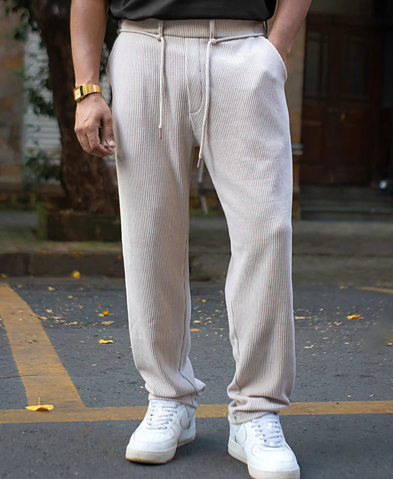Pants in beige, regular fit