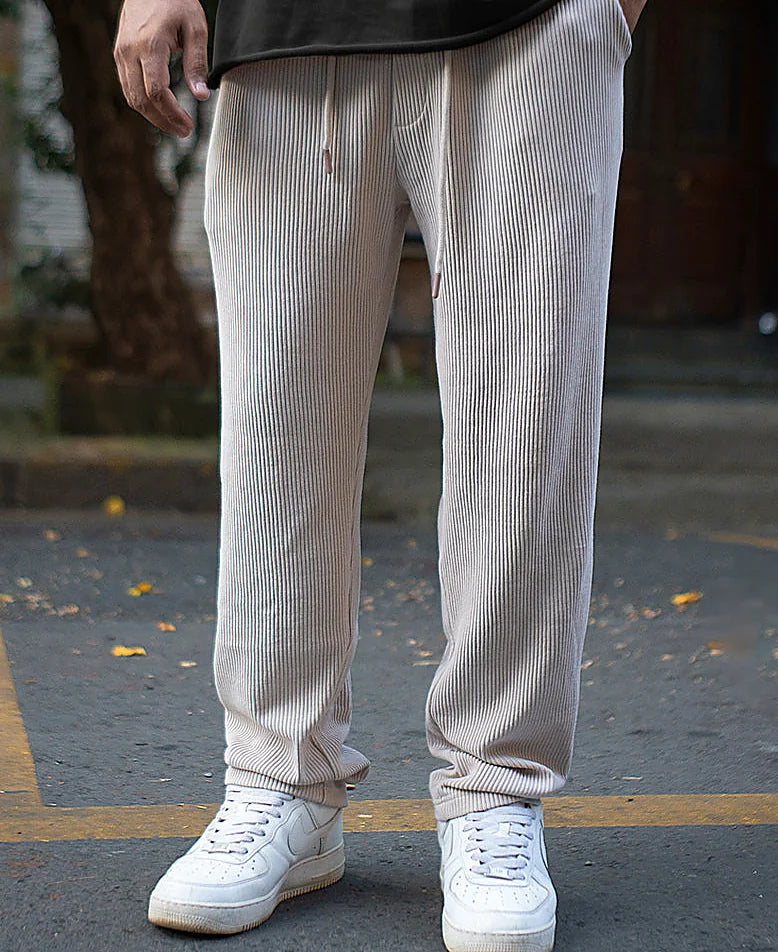 Regular pants for men in beige
