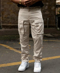 Pants in beige, regular fit