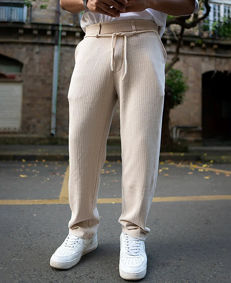 Pants in beige, regular fit