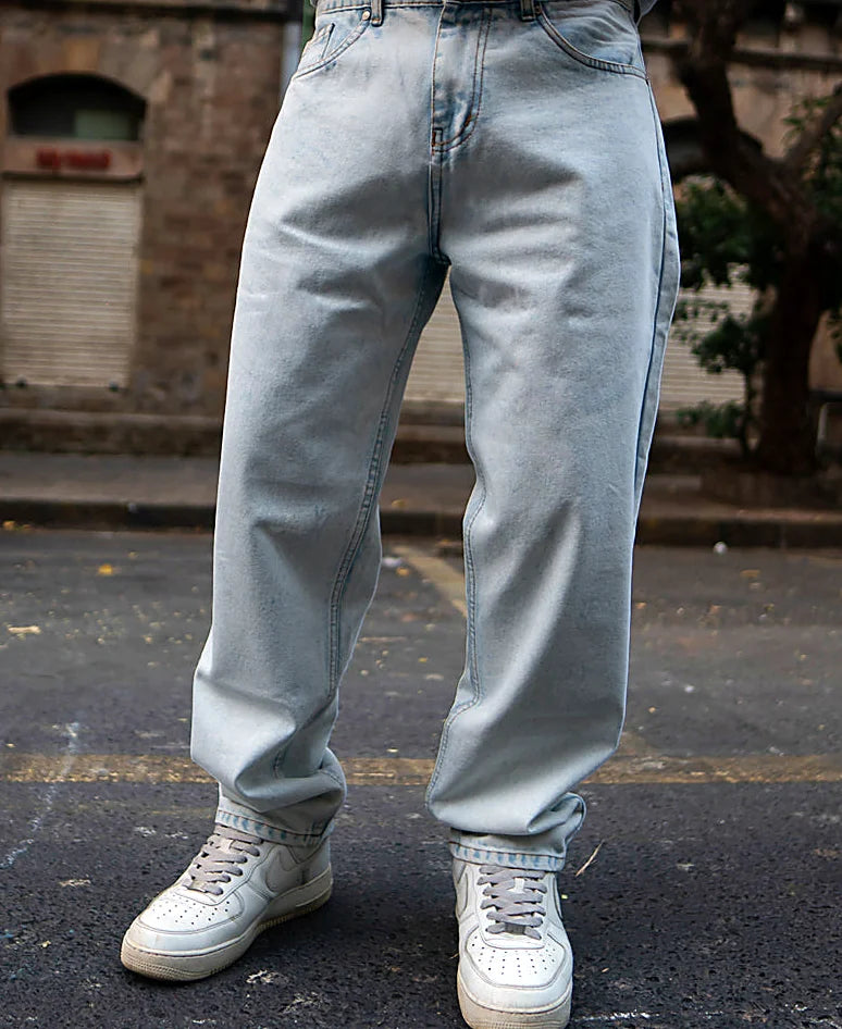 Jeans in blue, baggy fit