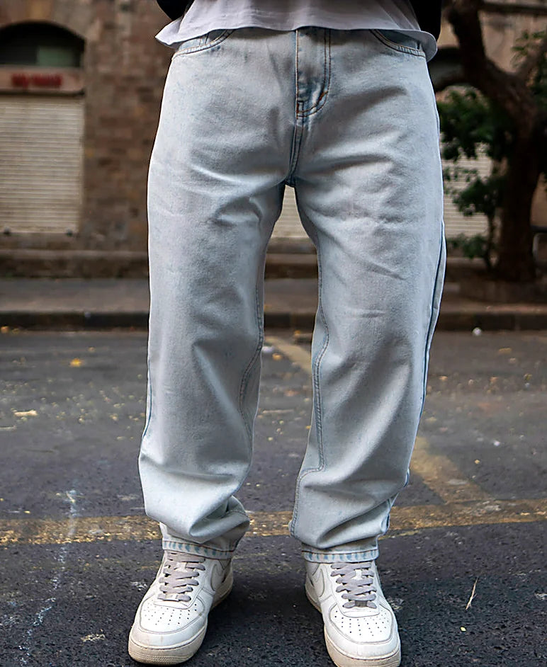 Baggy jeans for men in blue