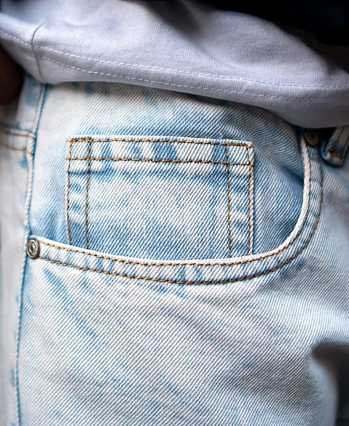 Blue baggy jeans for men