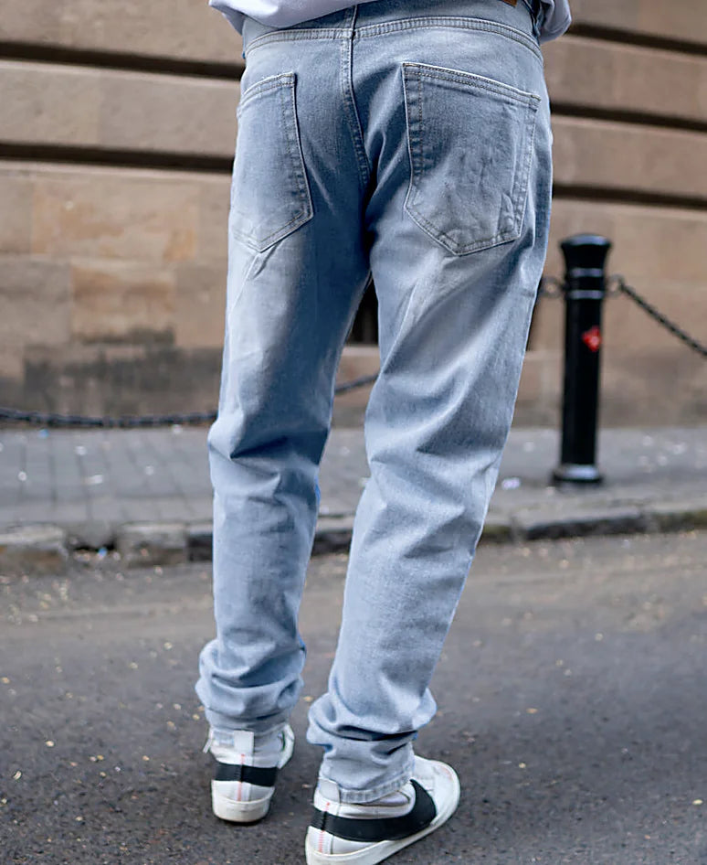 Light Blue Regular Fit Denim Jeans