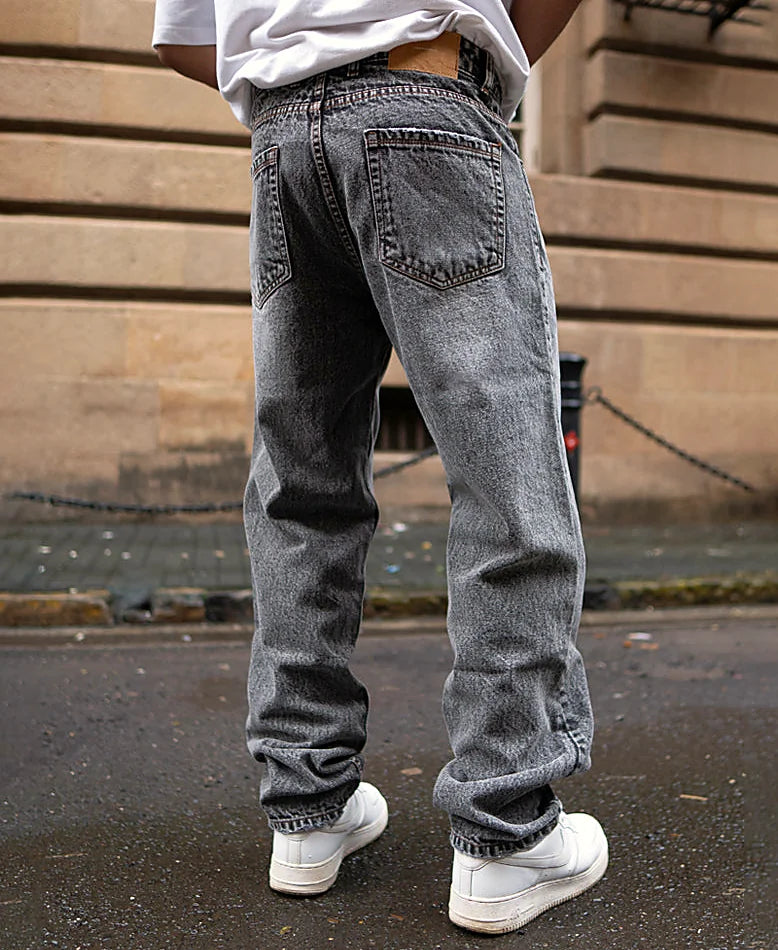 Jeans in black, baggy fit
