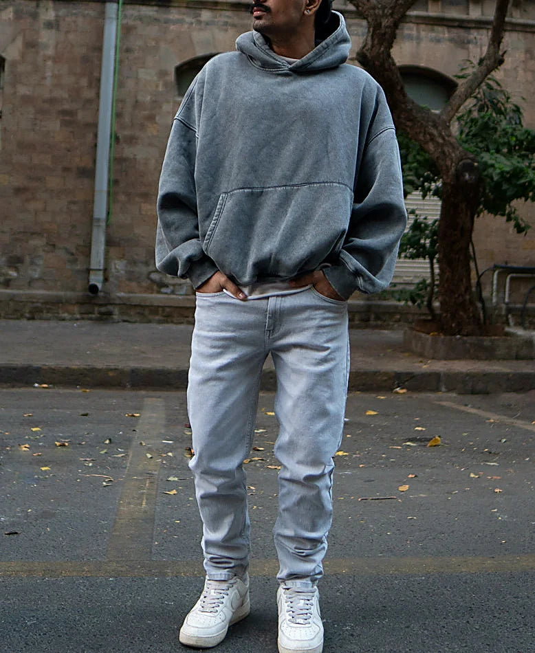 Light Grey Regular Fit Denim Jeans