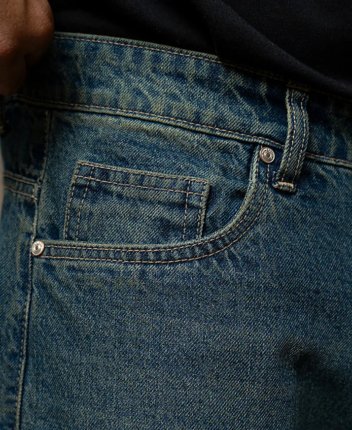 Mib Blue Barrel Fit Jeans