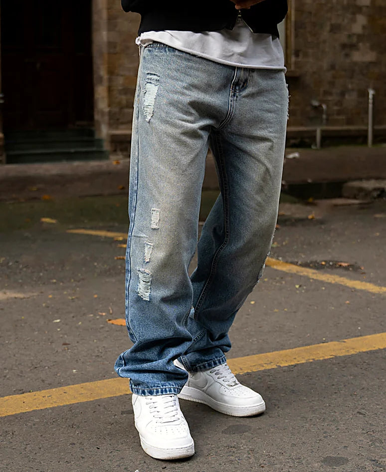 Baggy jeans for men in blue