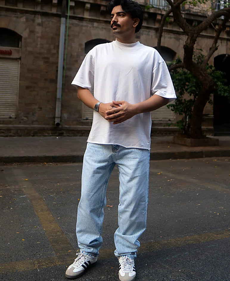 Mid Blue Baggy Fit Jeans