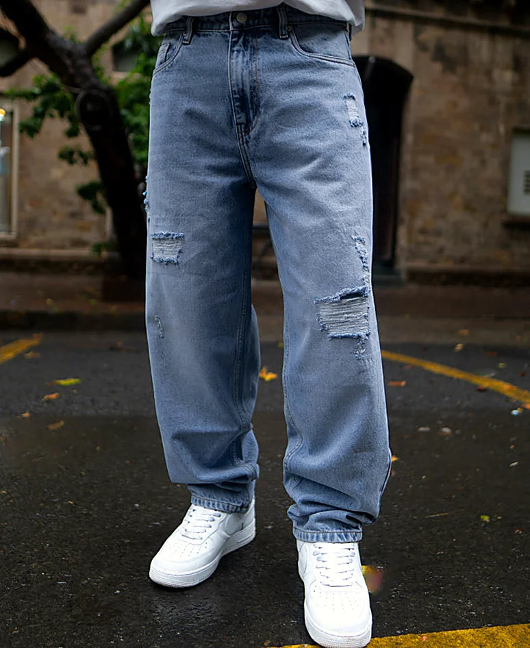 Baggy jeans for men in blue