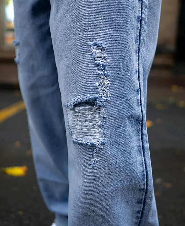 Blue baggy jeans for men