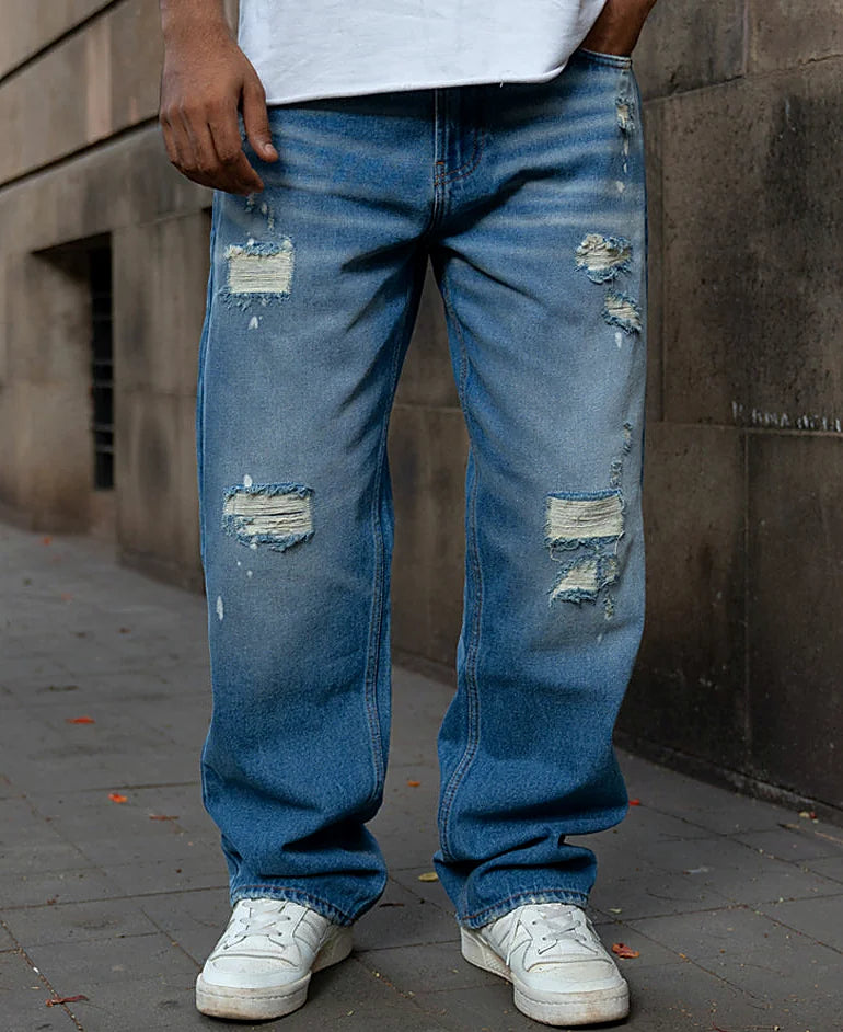 Baggy jeans for men in blue