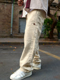 White baggy pants for men