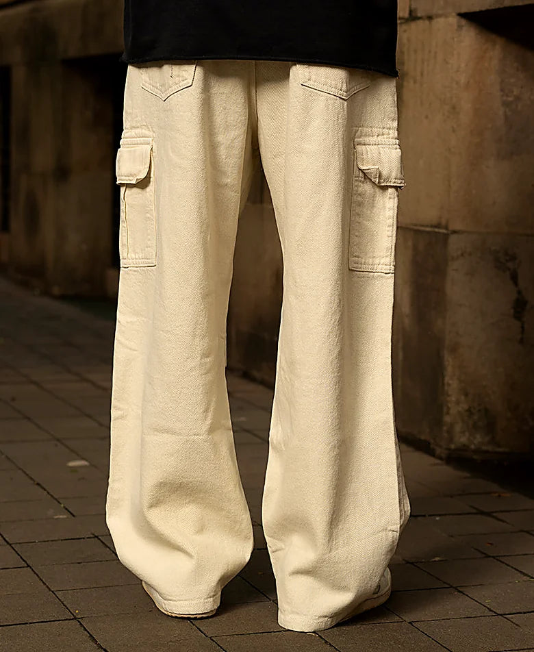 Off White Denim Cargo Jeans