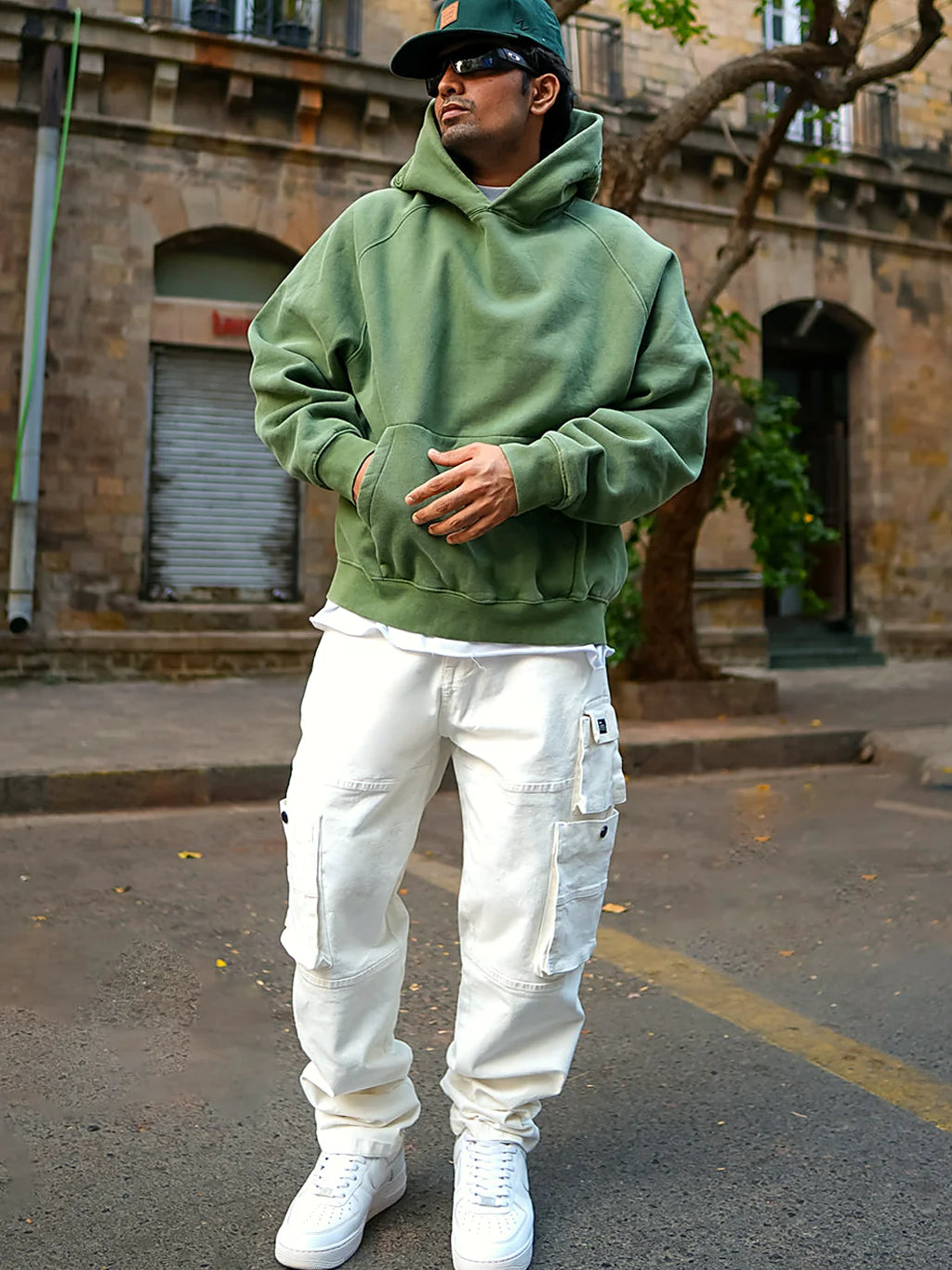 Off White Patch Pockets Denim Jeans