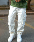 Baggy jeans for men in white