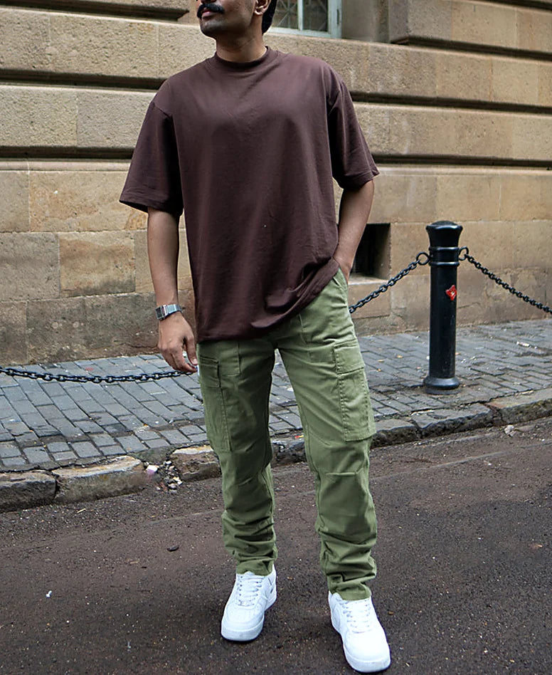Olive Cotton Cargo Pant