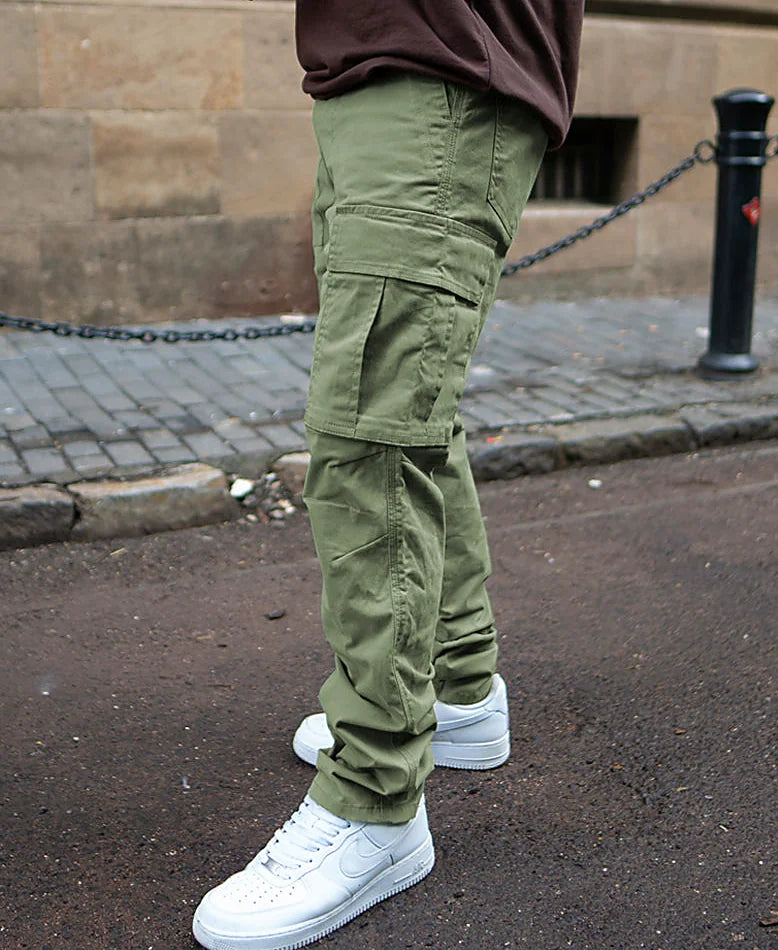 Olive pants with a oversized leg