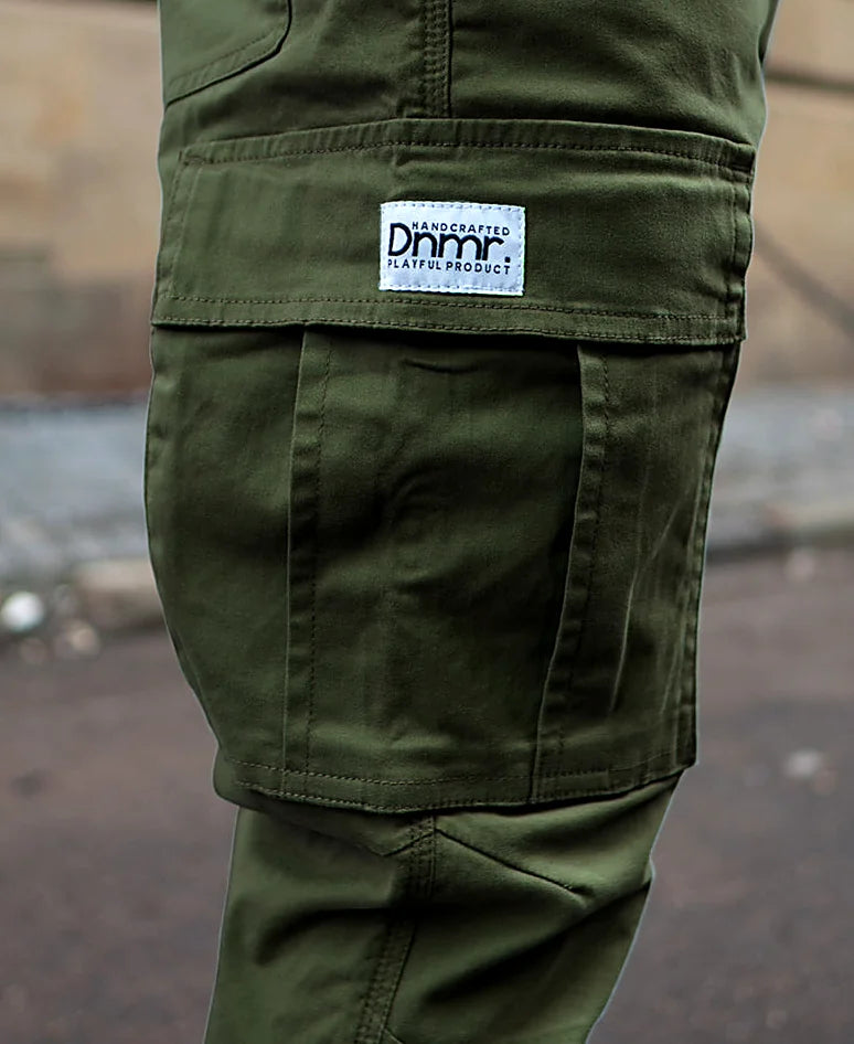 Olive relaxed pants in cotton