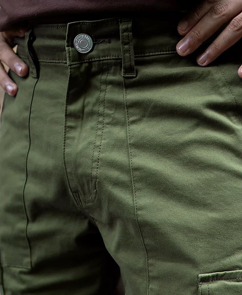 Pants in olive, relaxed fit