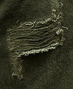 Olive jeans with a baggy leg