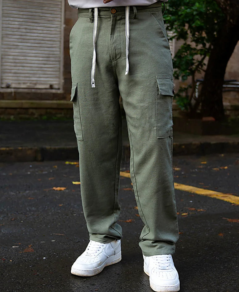Pair of olive trousers