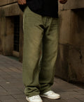 Olive baggy jeans for men