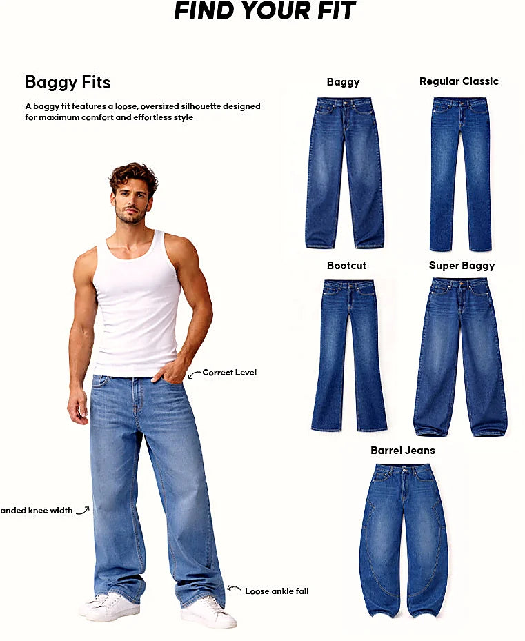 Raw Indigo Baggy Jeans